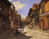 克劳德莫奈 - Le Rue de La Bavolle at Honfleur